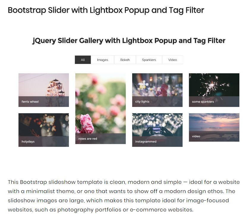  Slider Bootstrap 4 